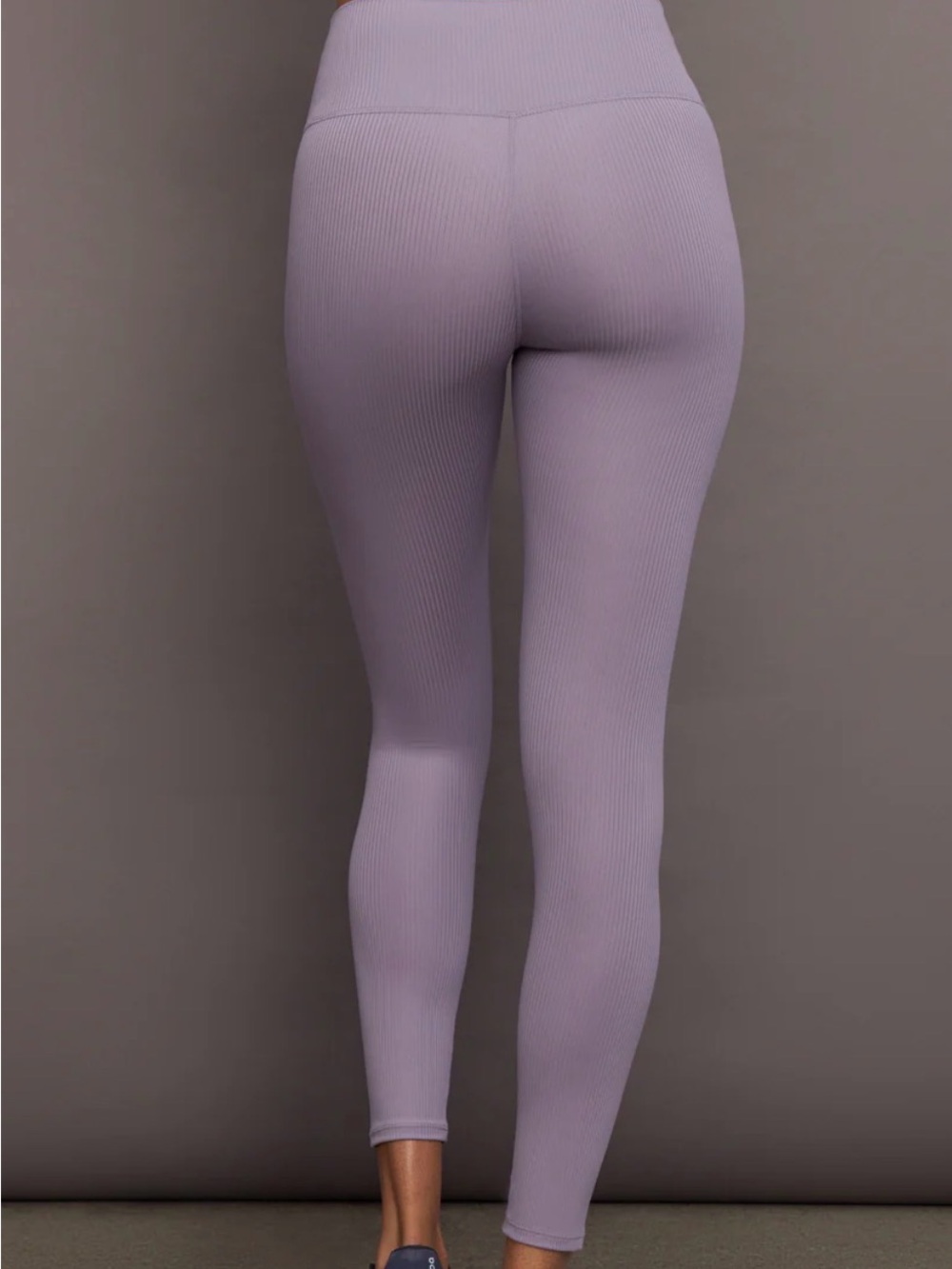 Carbon38 Ribbed High-Rise Lavender Leggings